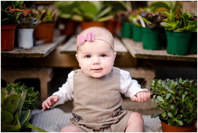 Greenhouse portrait session, KC baby photographer