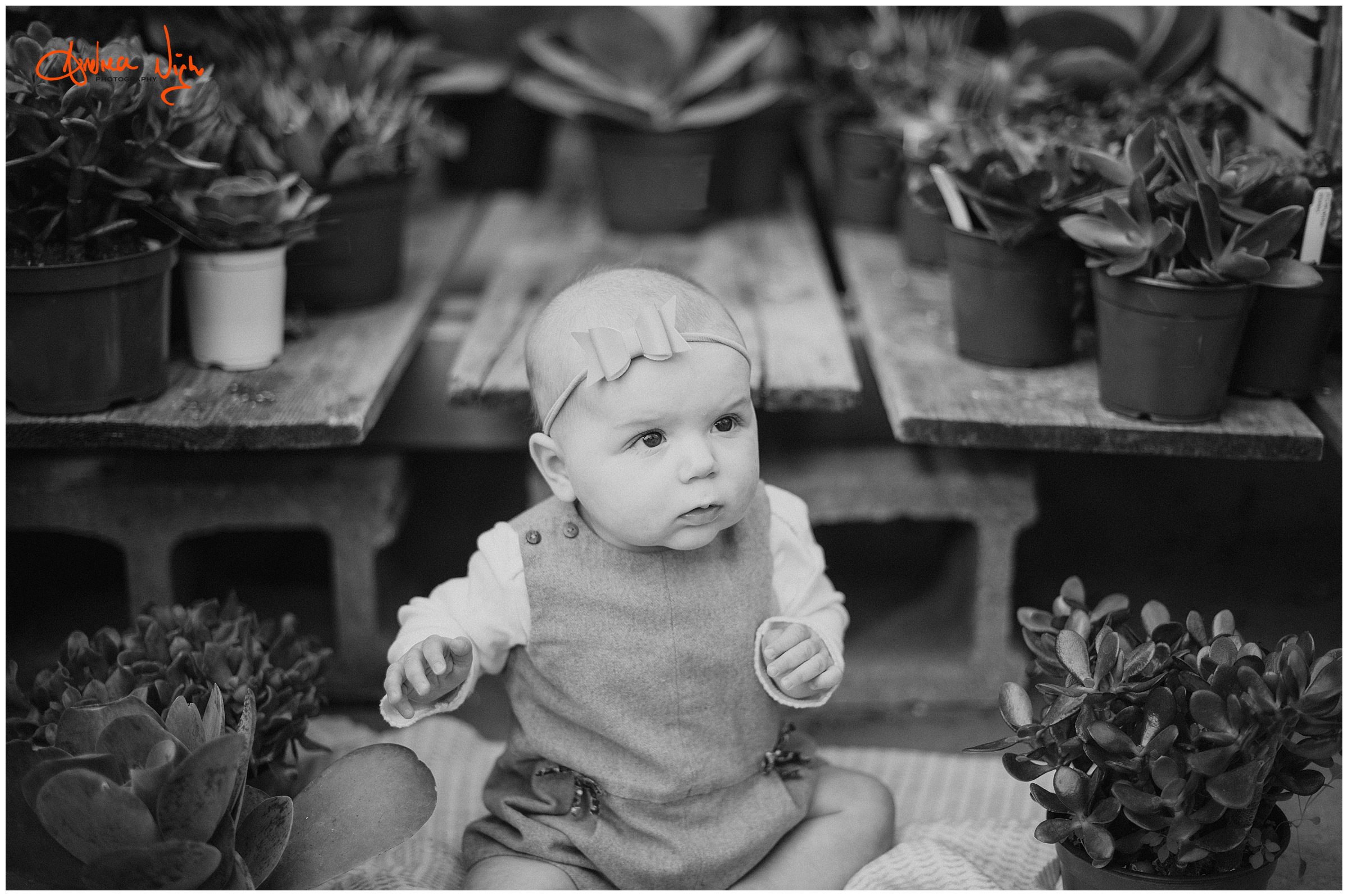 Greenhouse portrait session, KC baby photographer