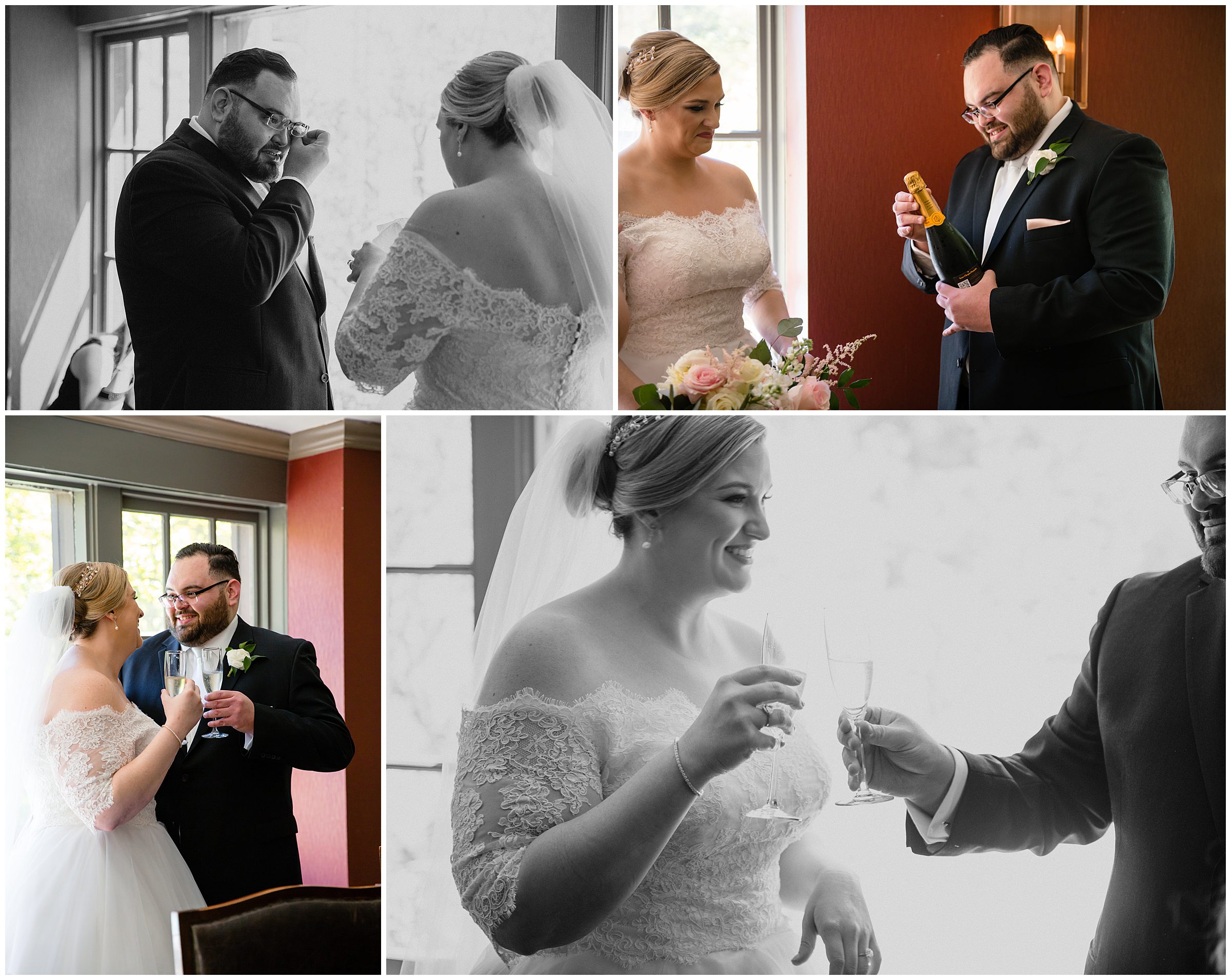 The Elms Hotel and Spa wedding, KC wedding photographer, First Look