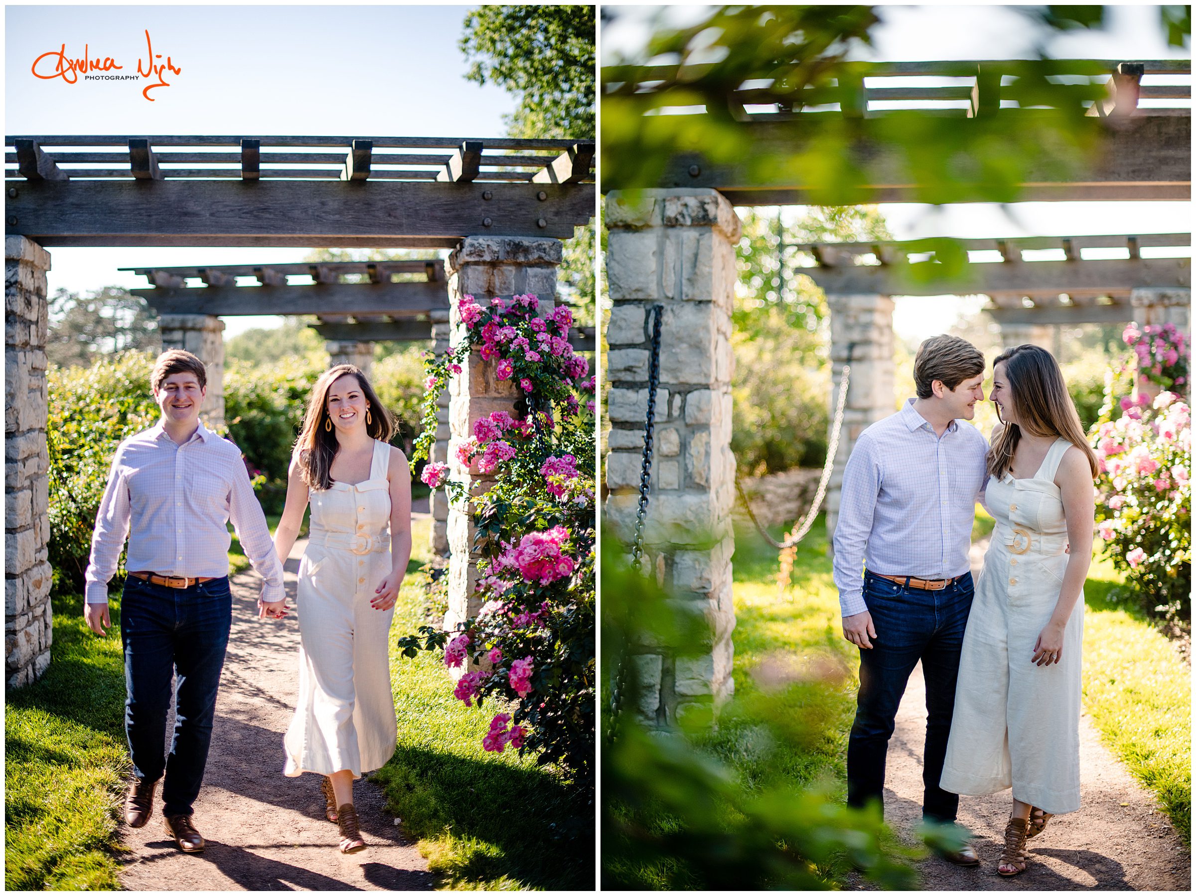 Country Club Plaza engagement session - rose garden engagement session