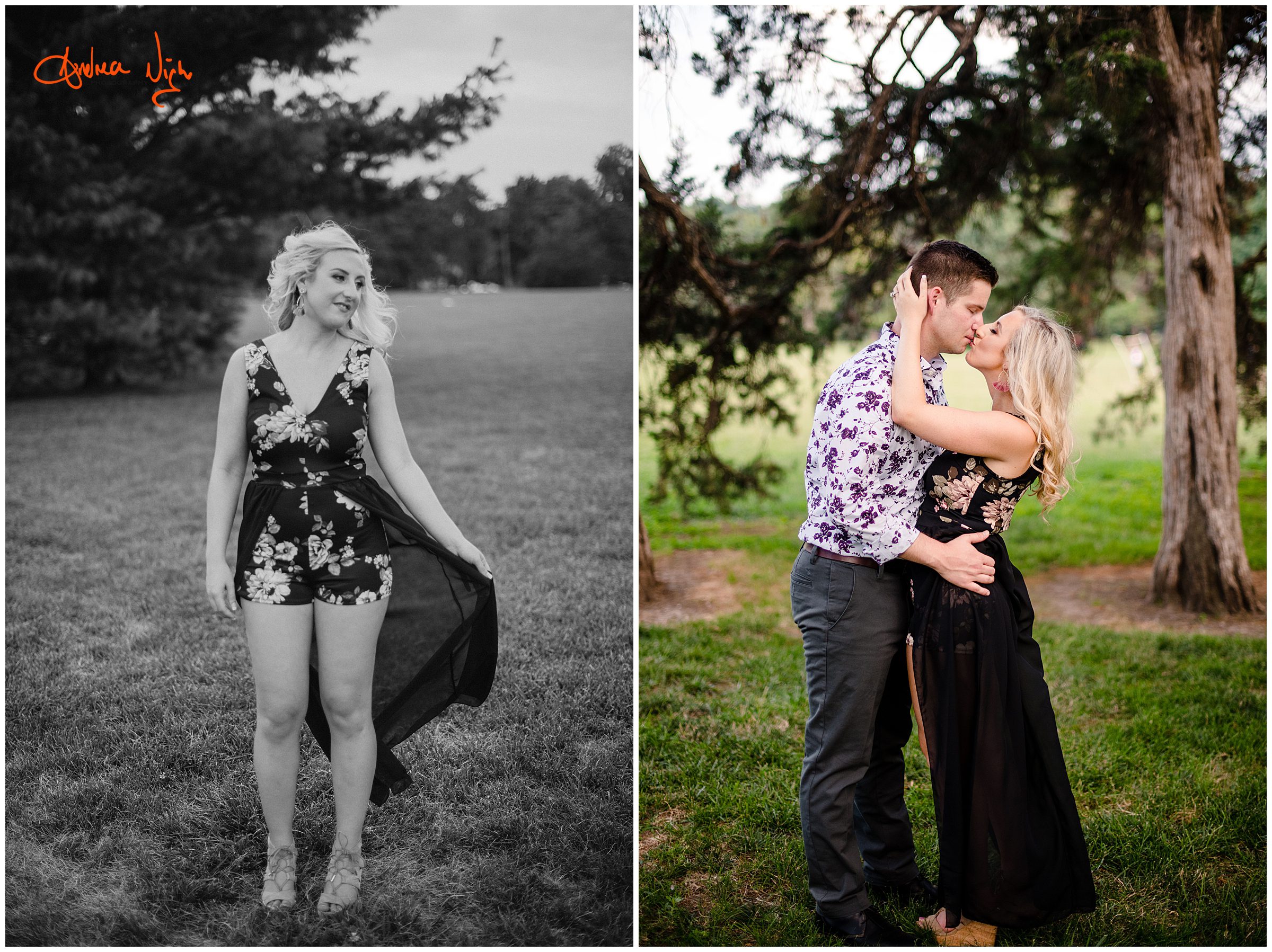 Kansas City engagement session, Loose Park, Kauffman center