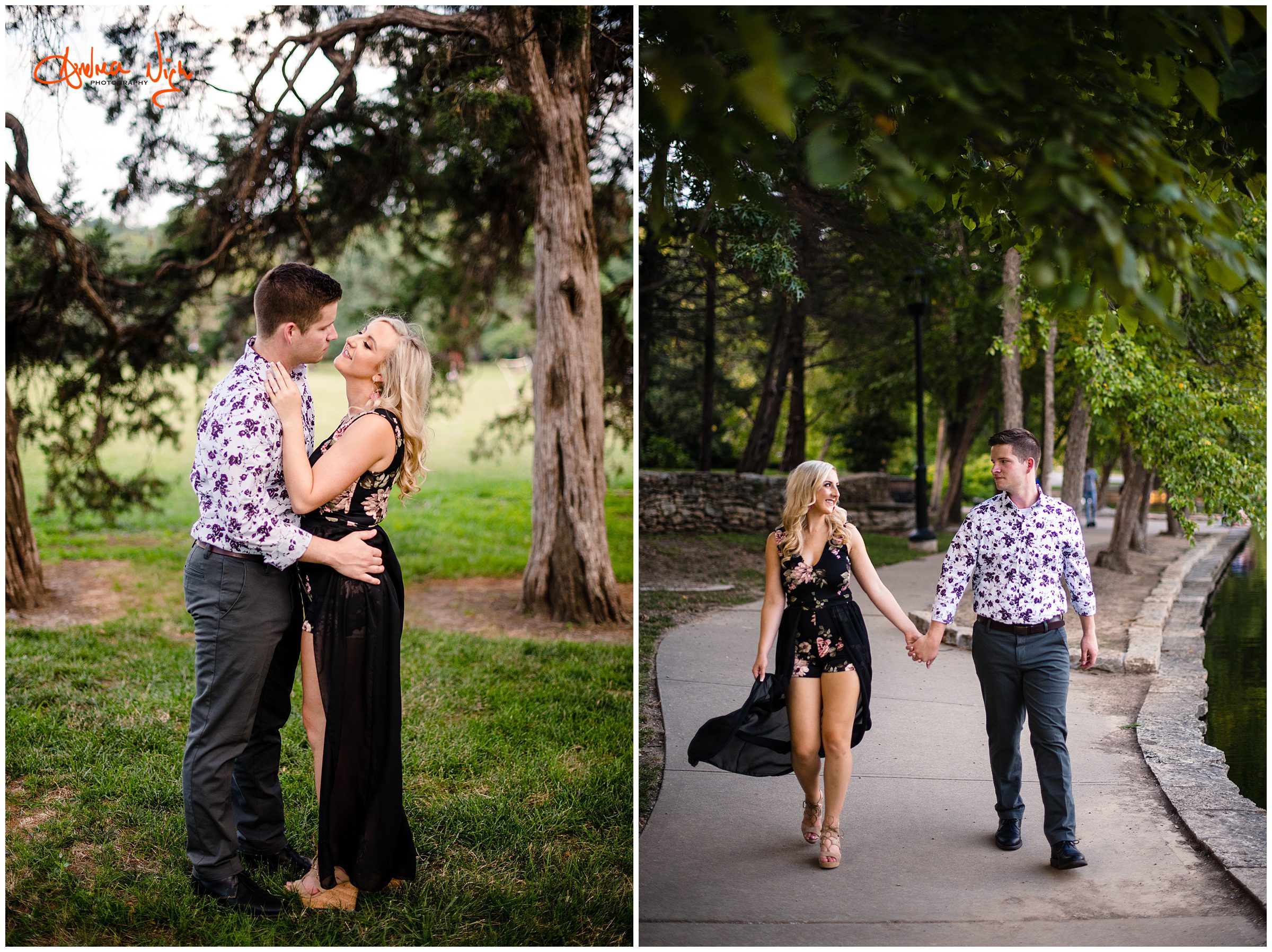Kansas City engagement session, Loose Park, Kauffman center