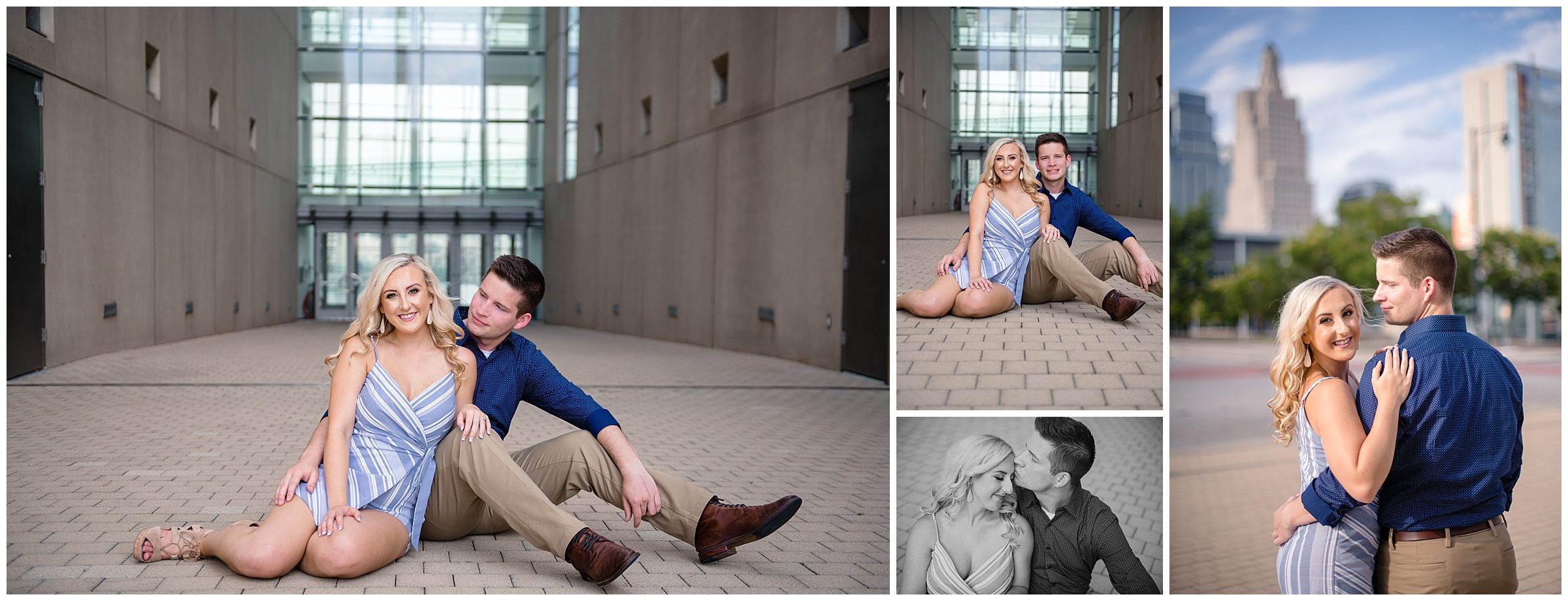 Kansas City engagement session, Loose Park, Kauffman center