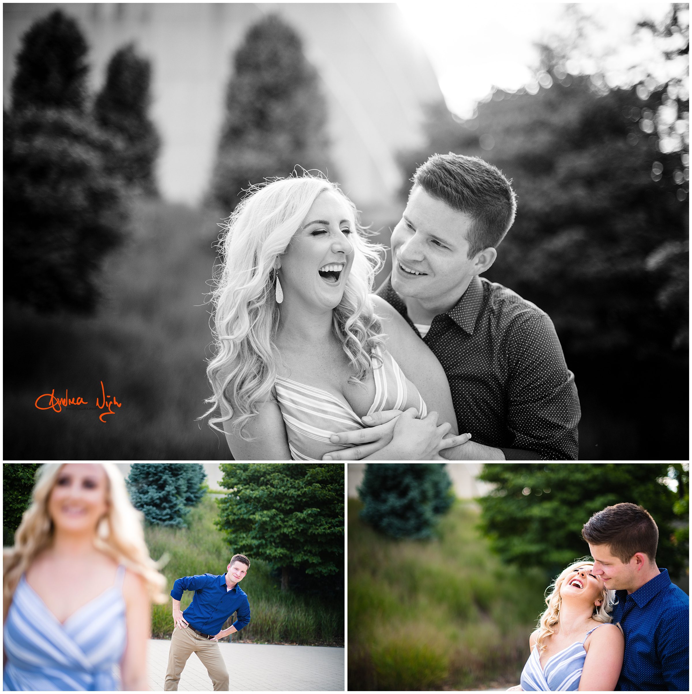 Kansas City engagement session, Loose Park, Kauffman center