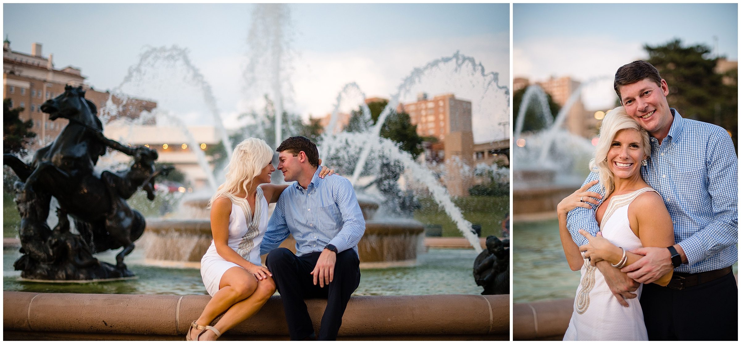 Plaza and Loose Park engagement session