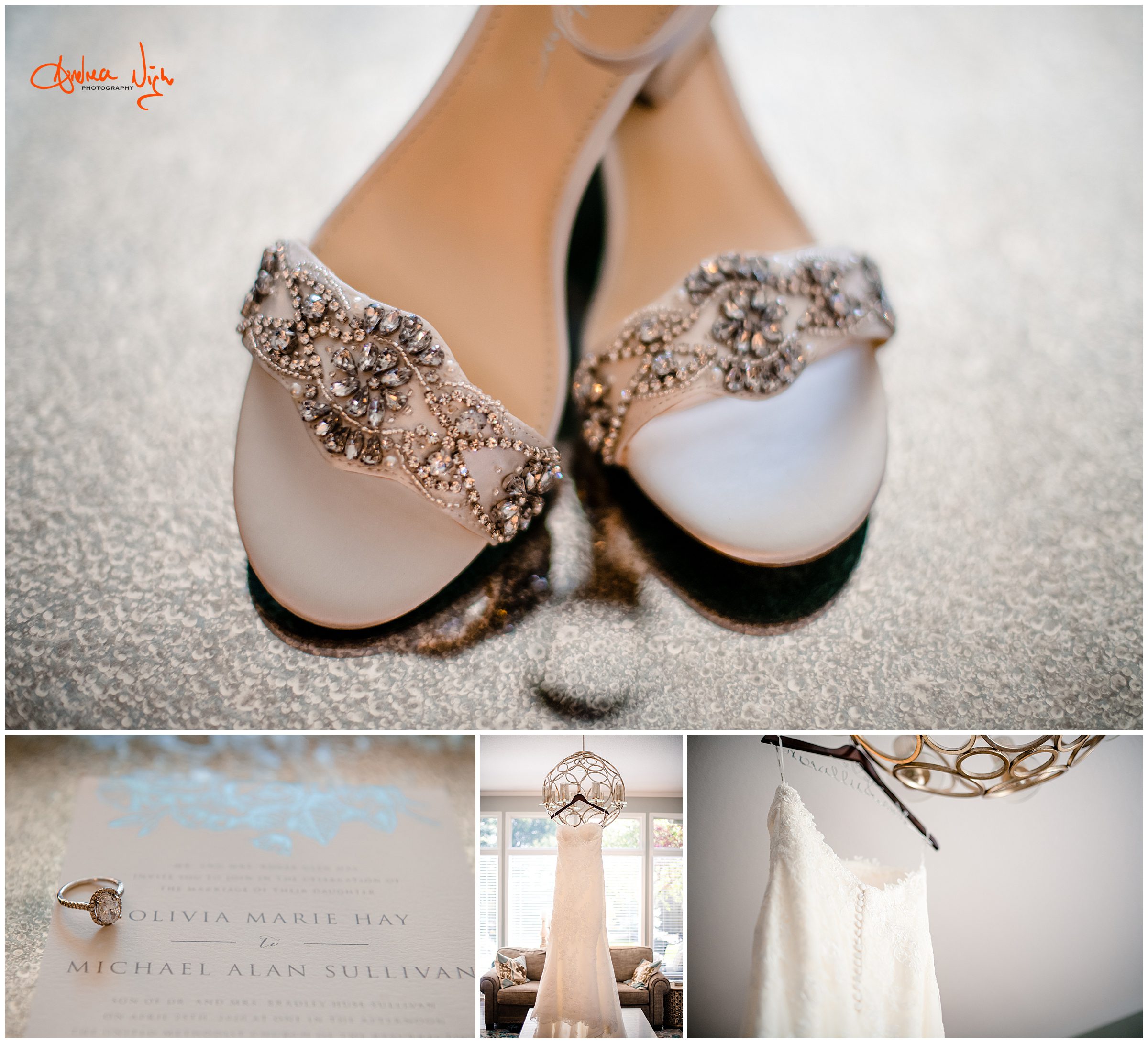 Covid wedding, bride getting ready