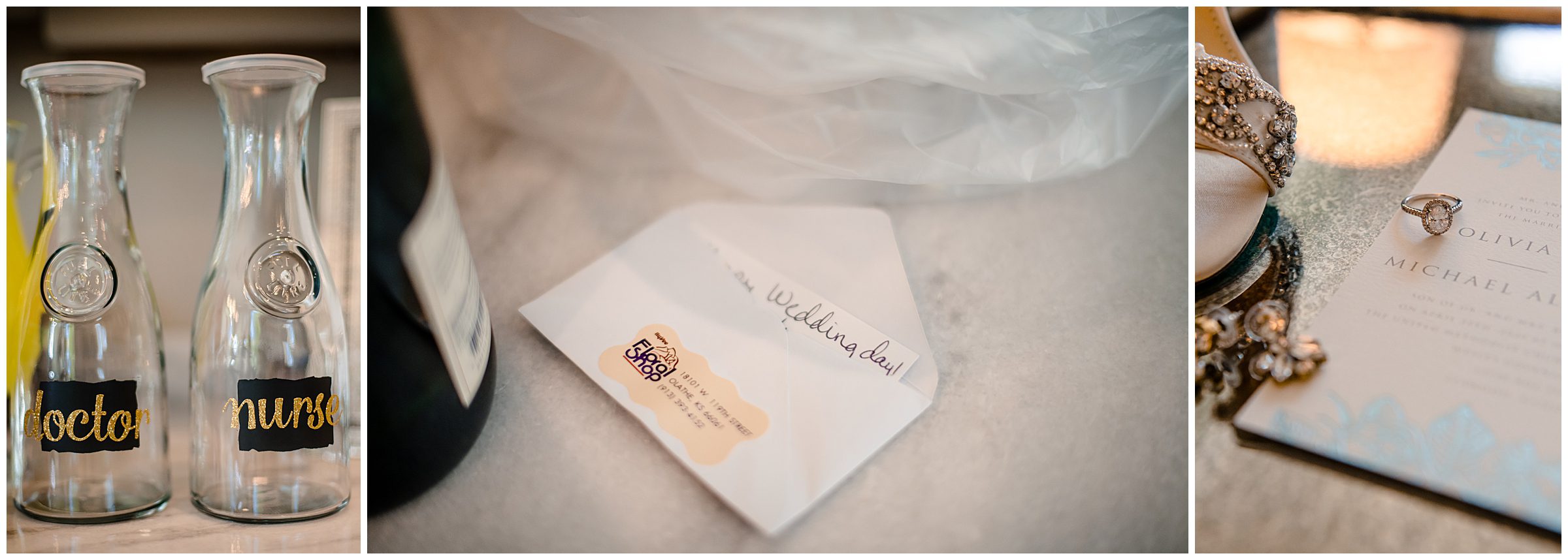 Covid wedding, bride getting ready