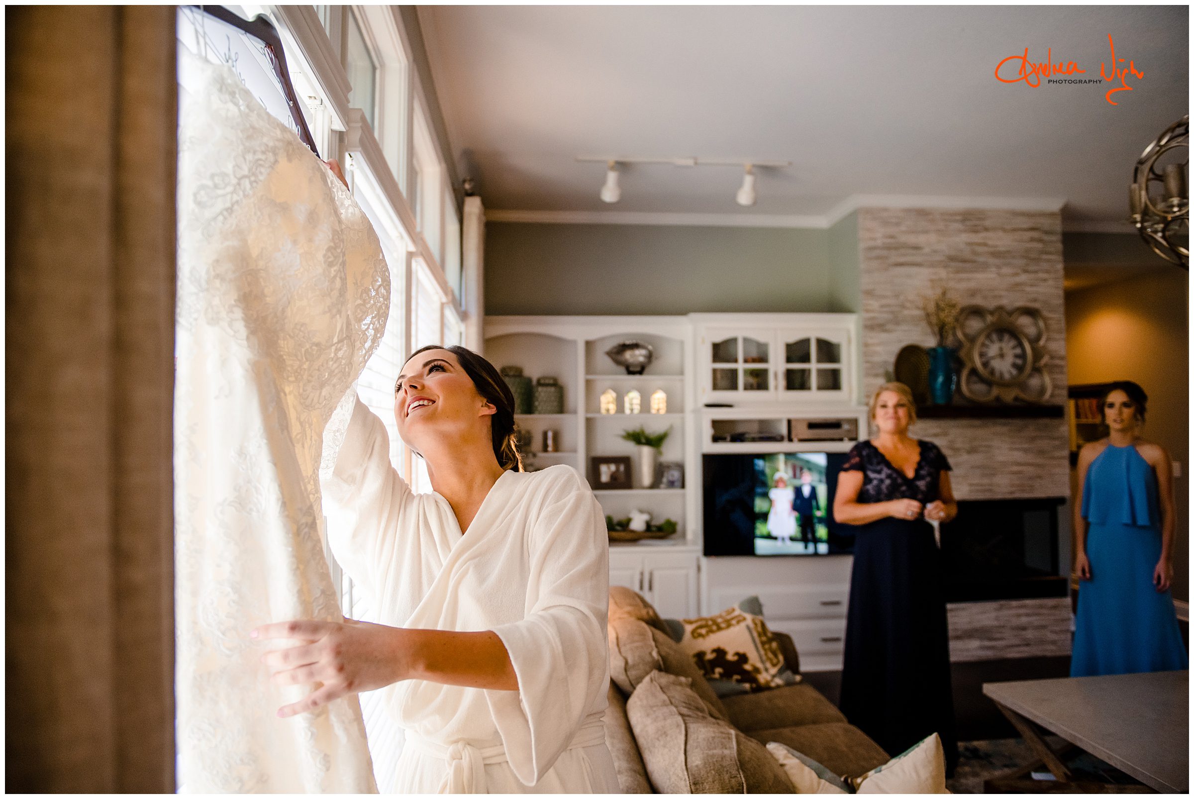 Covid wedding, bride getting ready