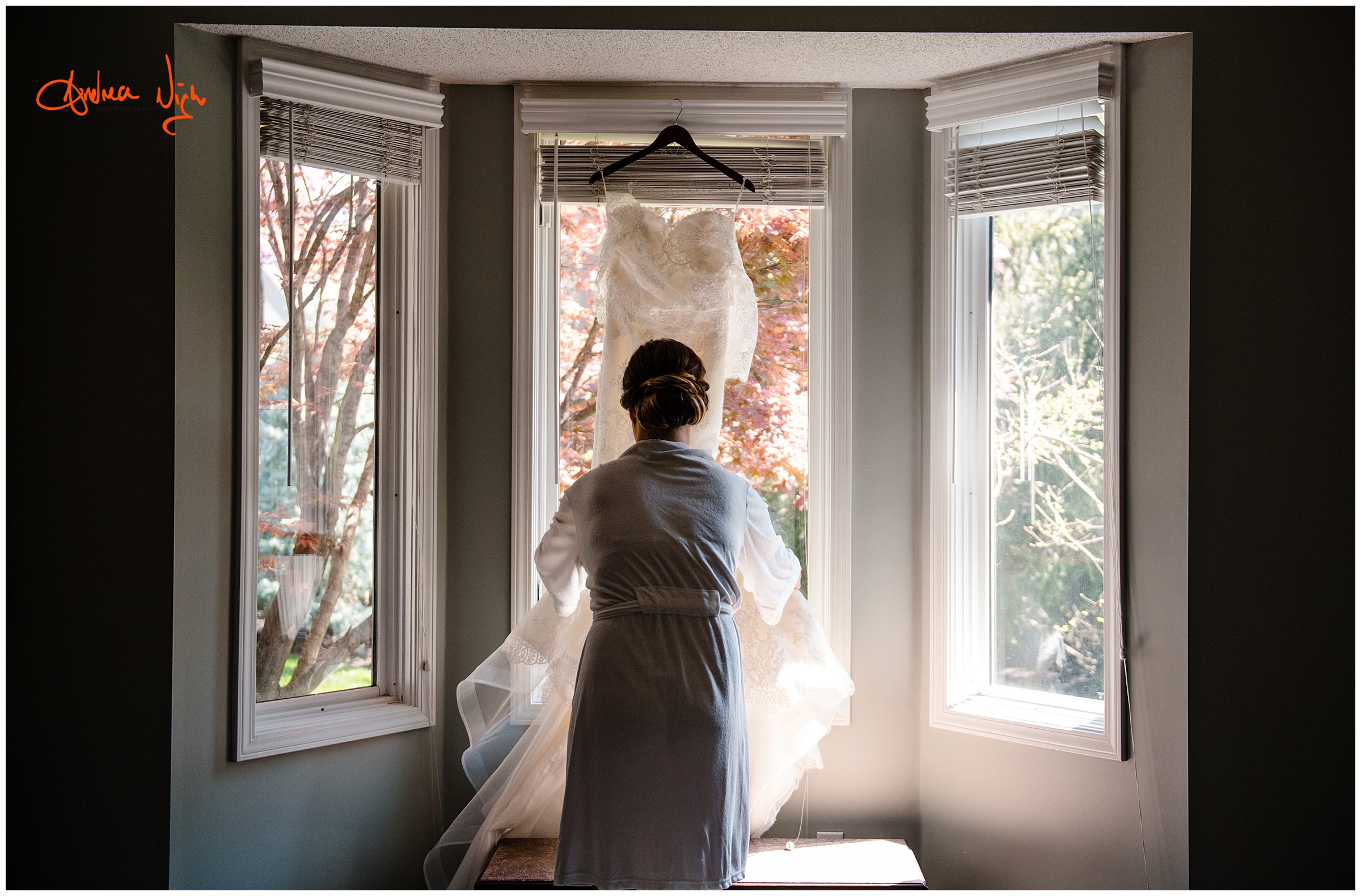 Covid wedding, bride getting ready