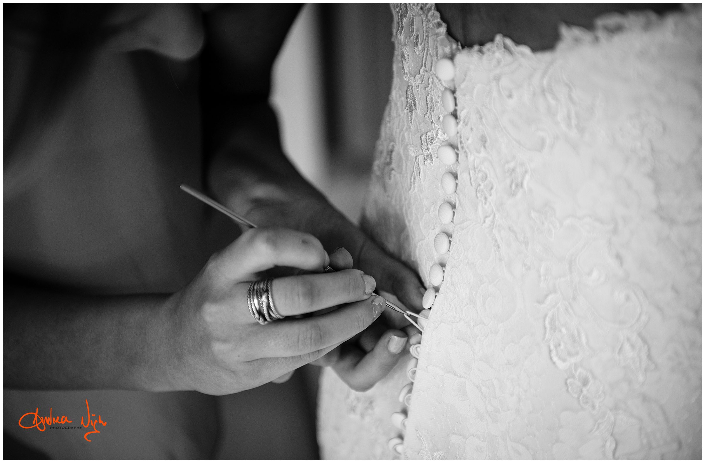 Covid wedding, bride getting ready