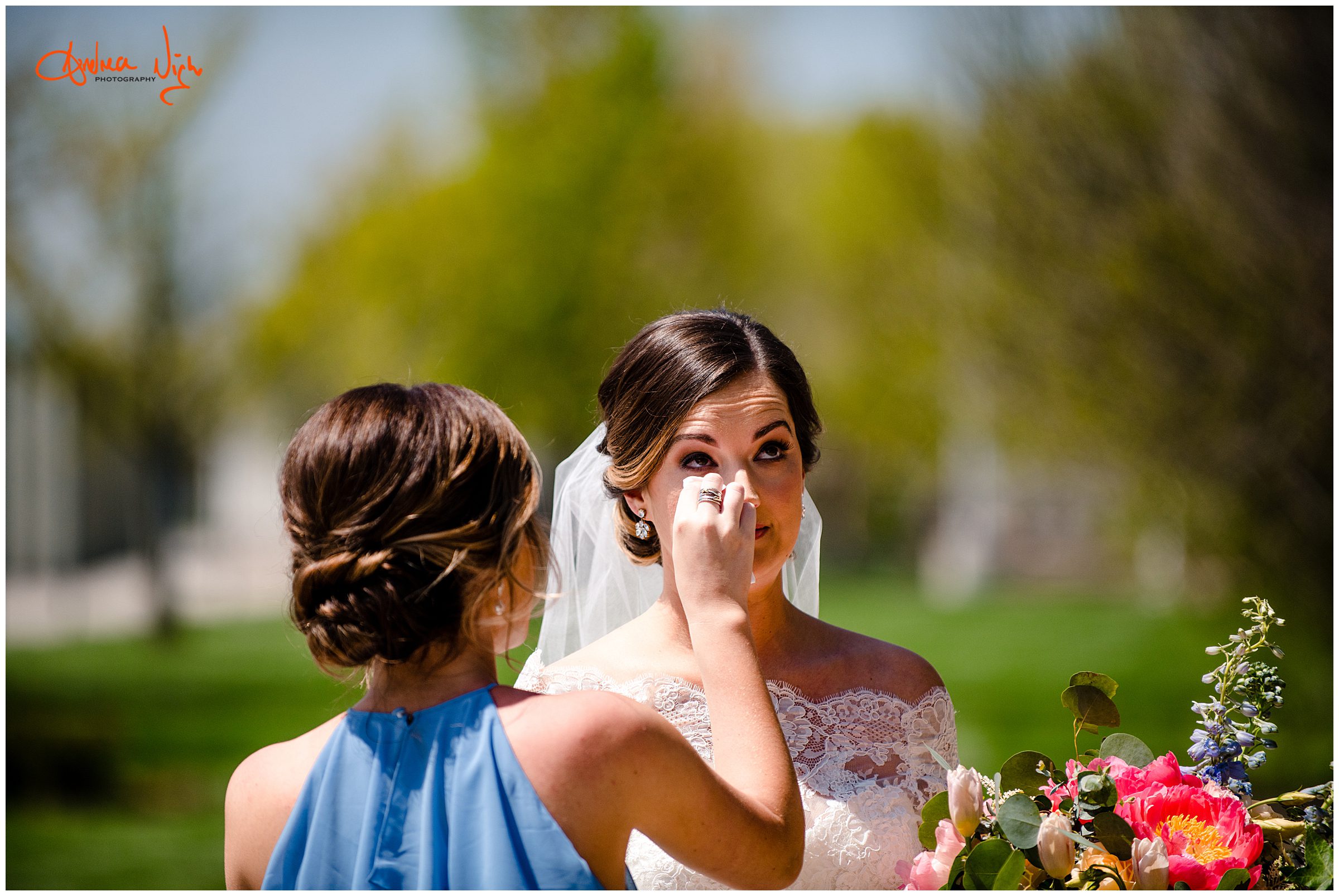 Covid wedding, bride getting ready