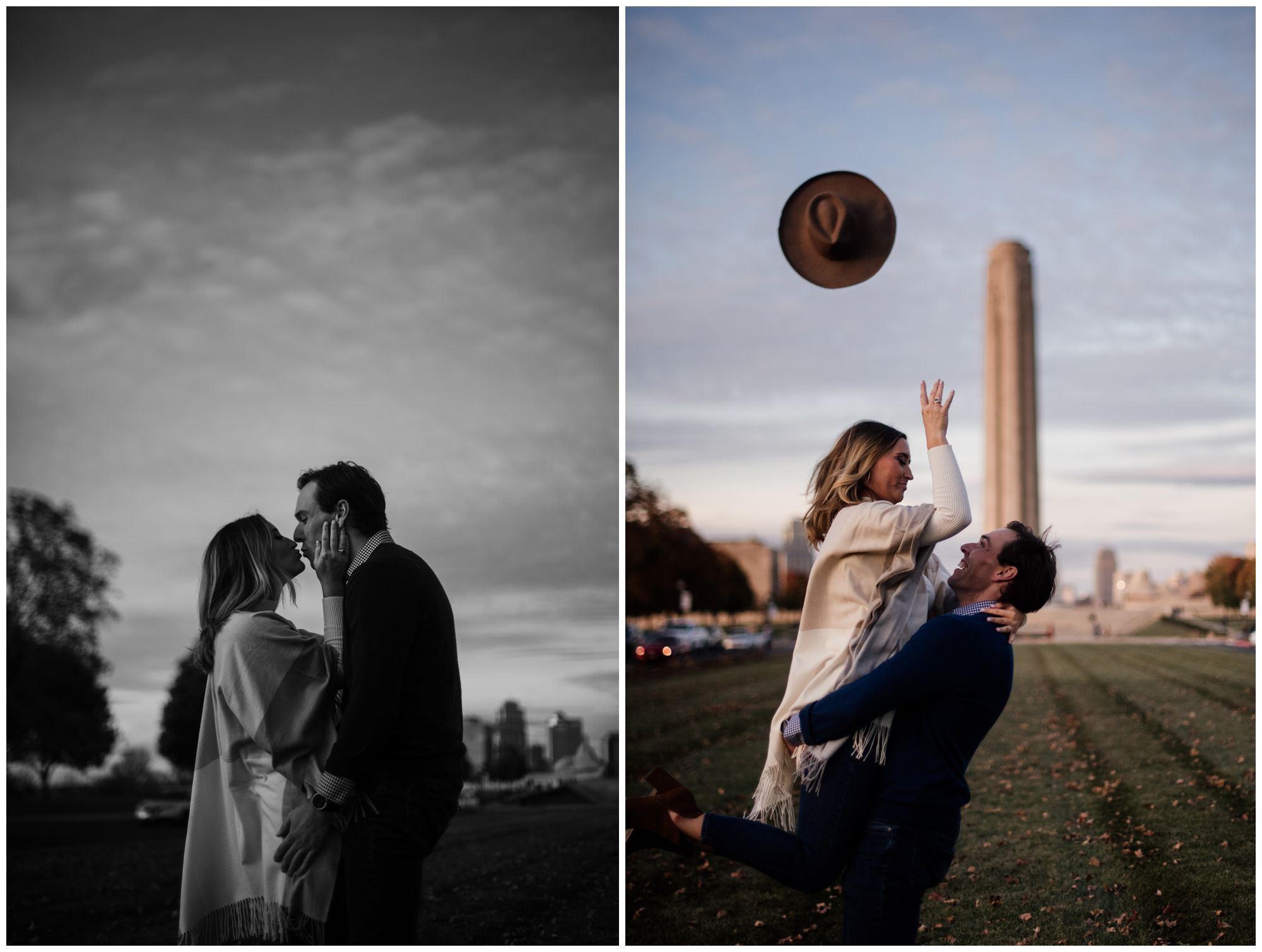 The Nelson and Liberty Memorial engagement session