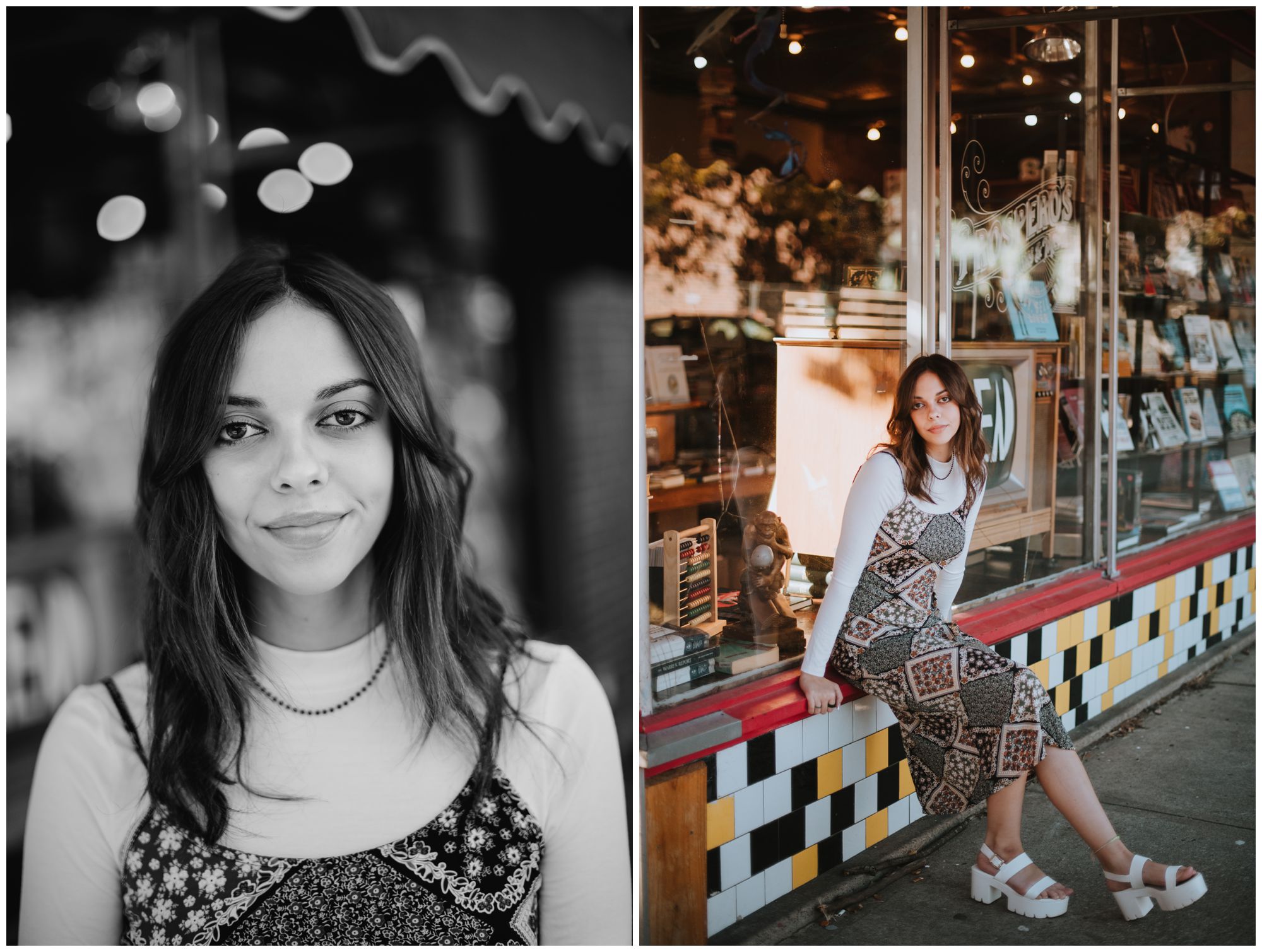 KC senior photography, record store inspired senior shoot