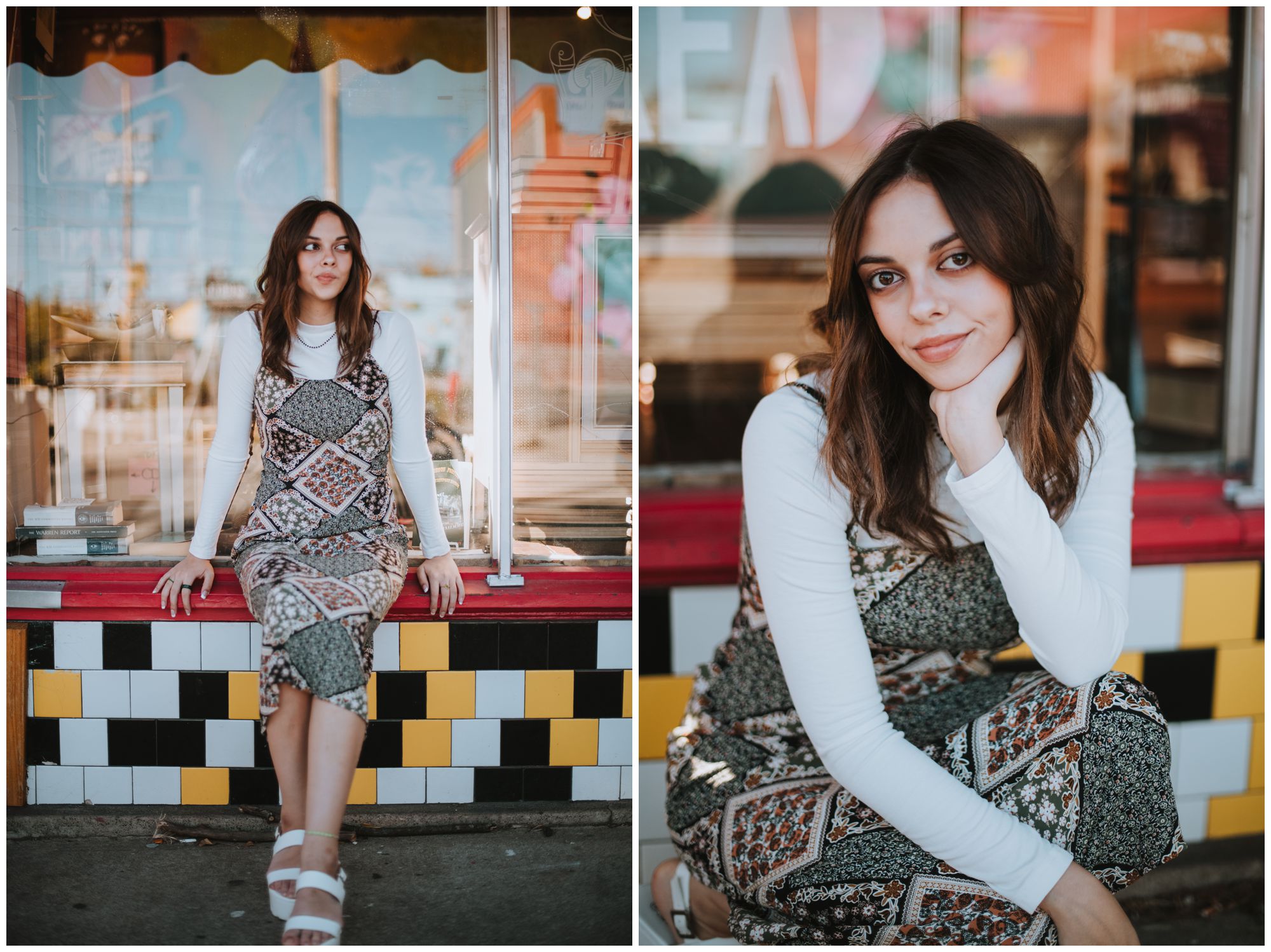 KC senior photography, record store inspired senior shoot