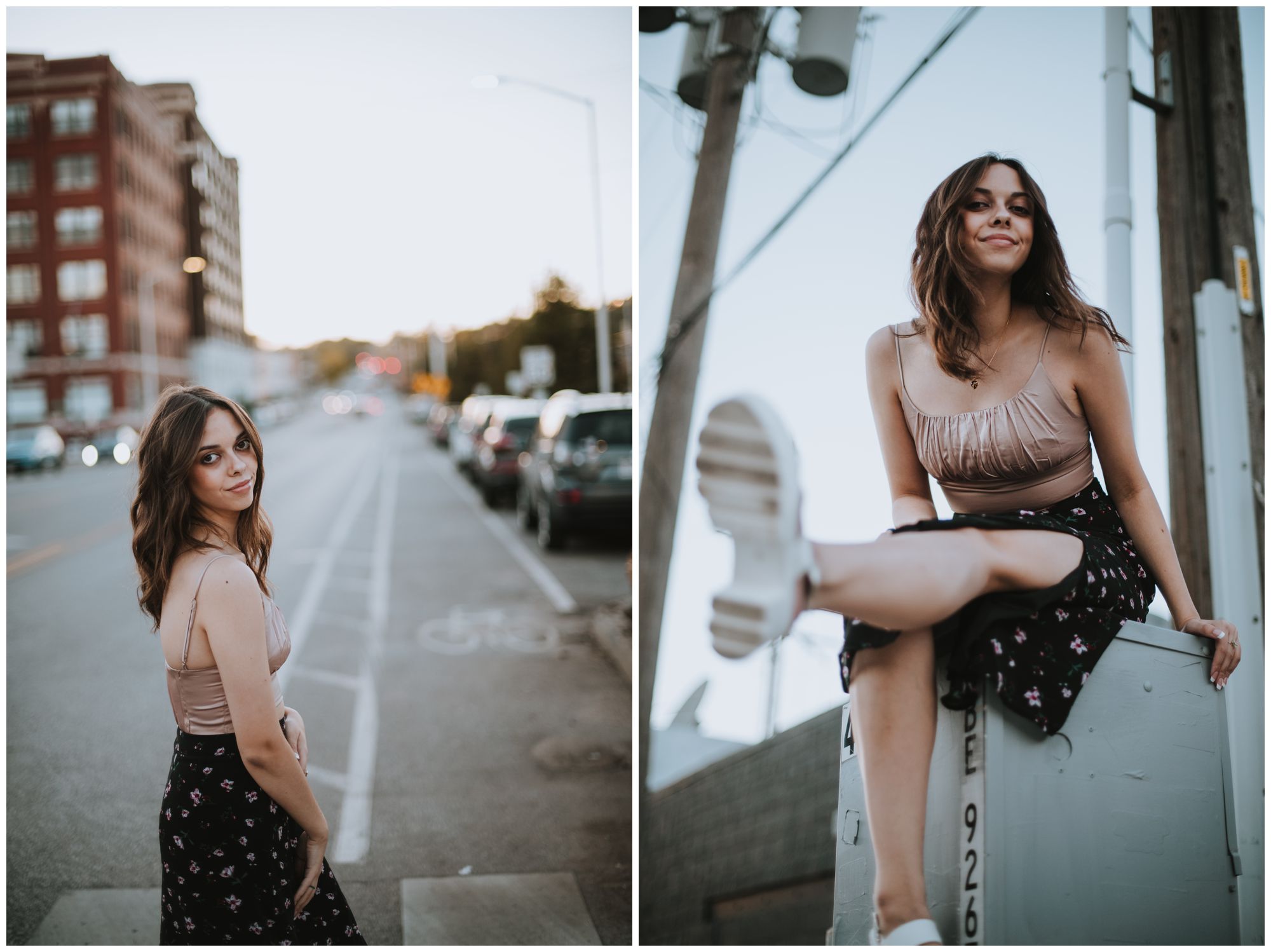 KC senior photography, record store inspired senior shoot, Book store senior shoot