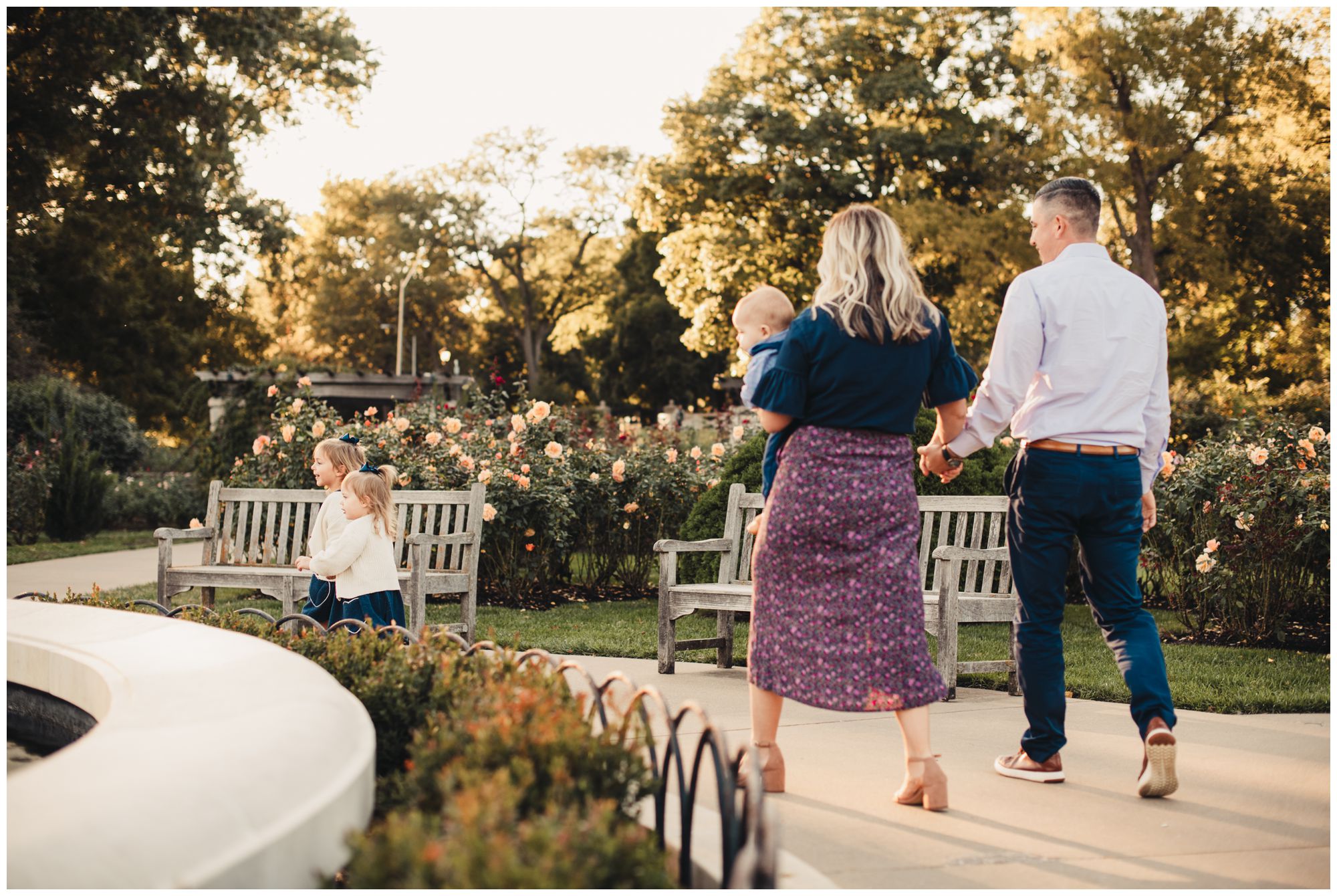 Loose Park Rose Garden family portrait session