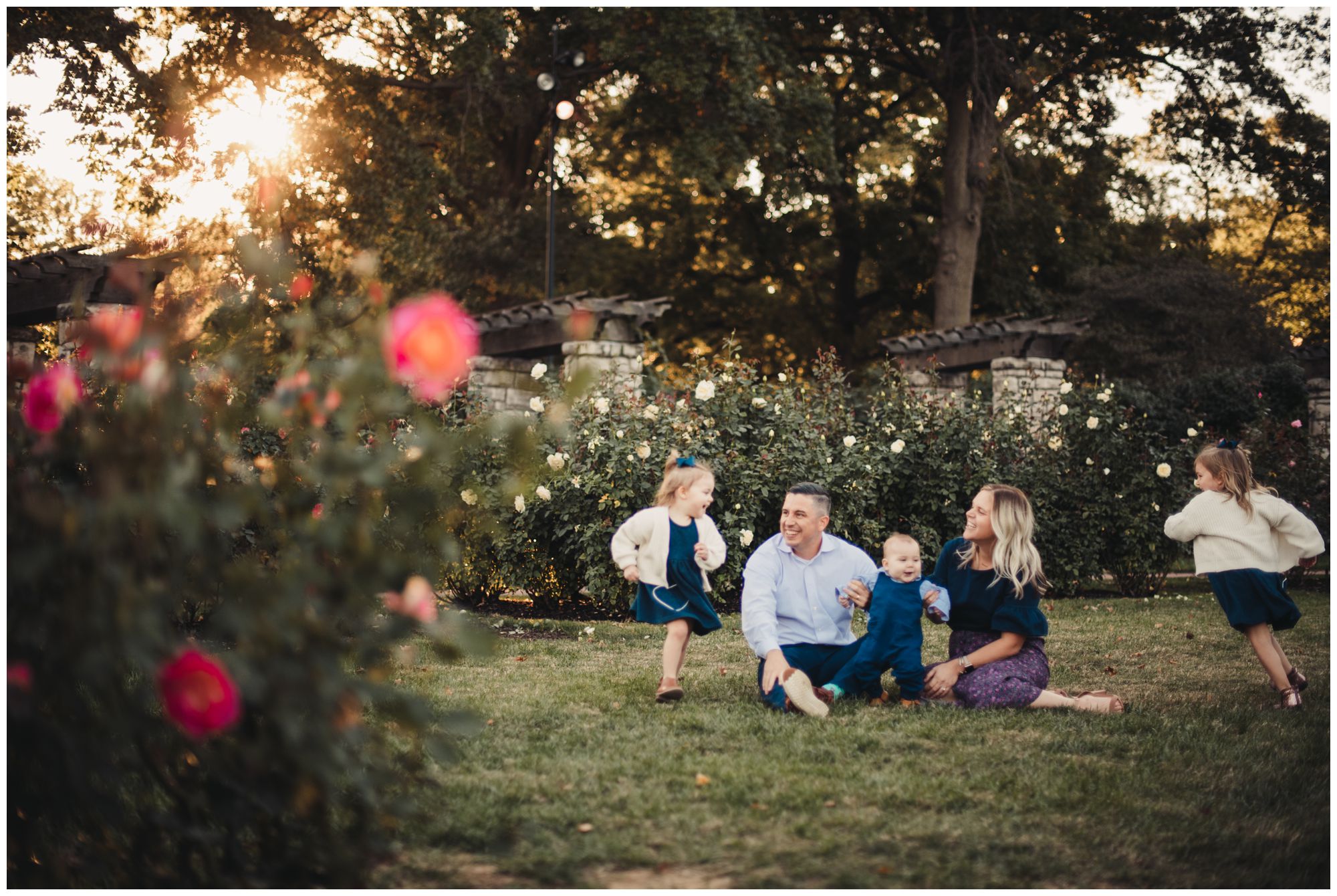 Loose Park Rose Garden family portrait session