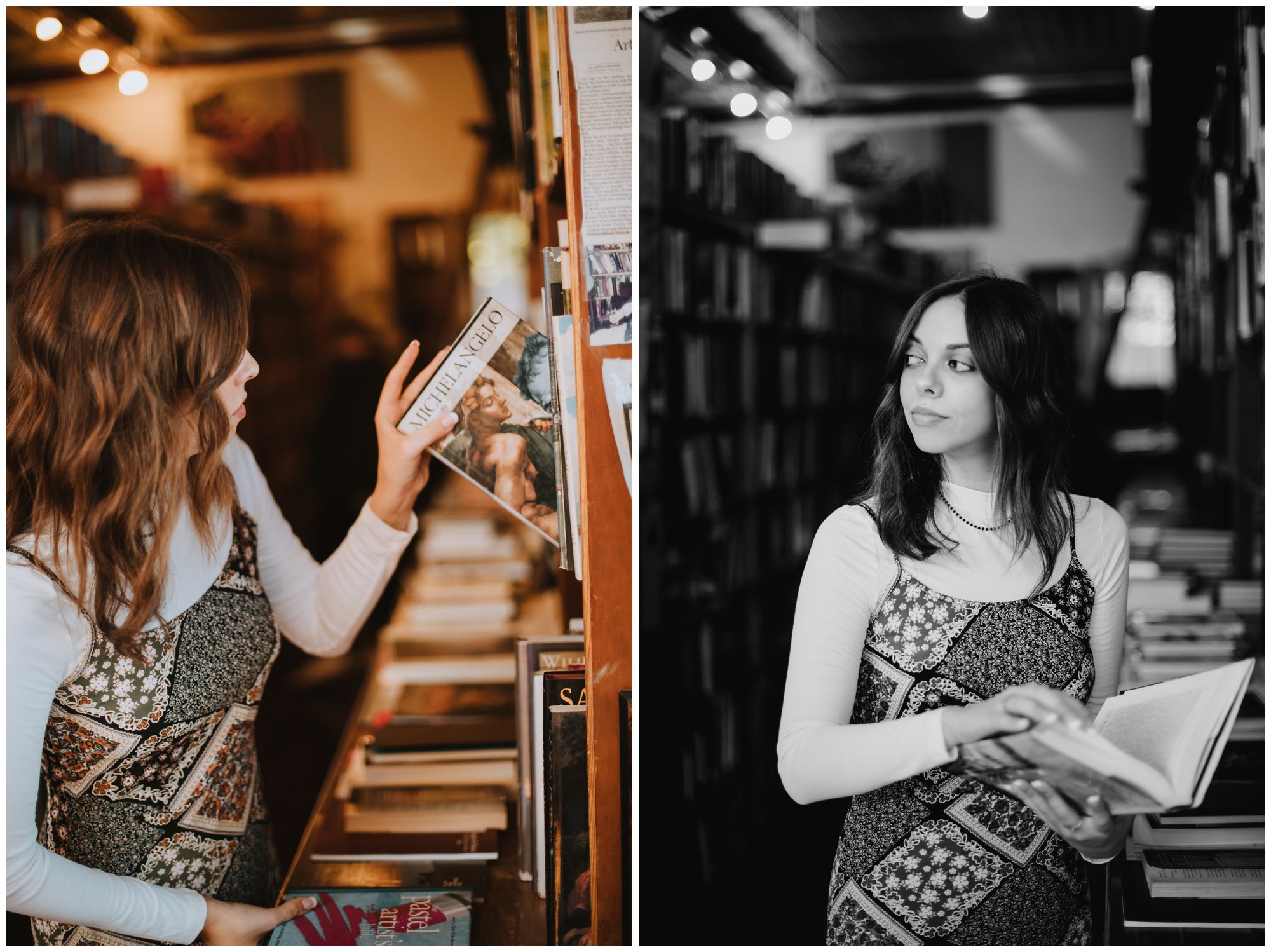 KC senior photography, record store inspired senior shoot, Book store senior shoot