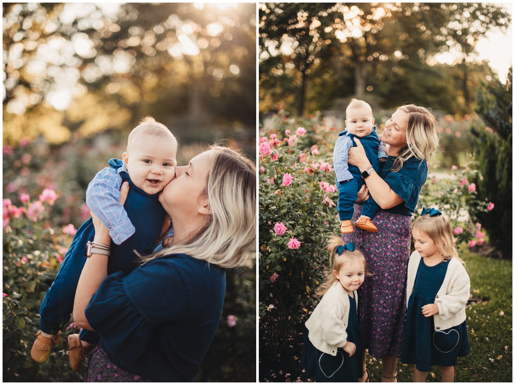 Loose Park Rose Garden family portrait session