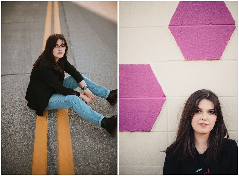 Claire's KC senior session, West bottoms vintage shoot