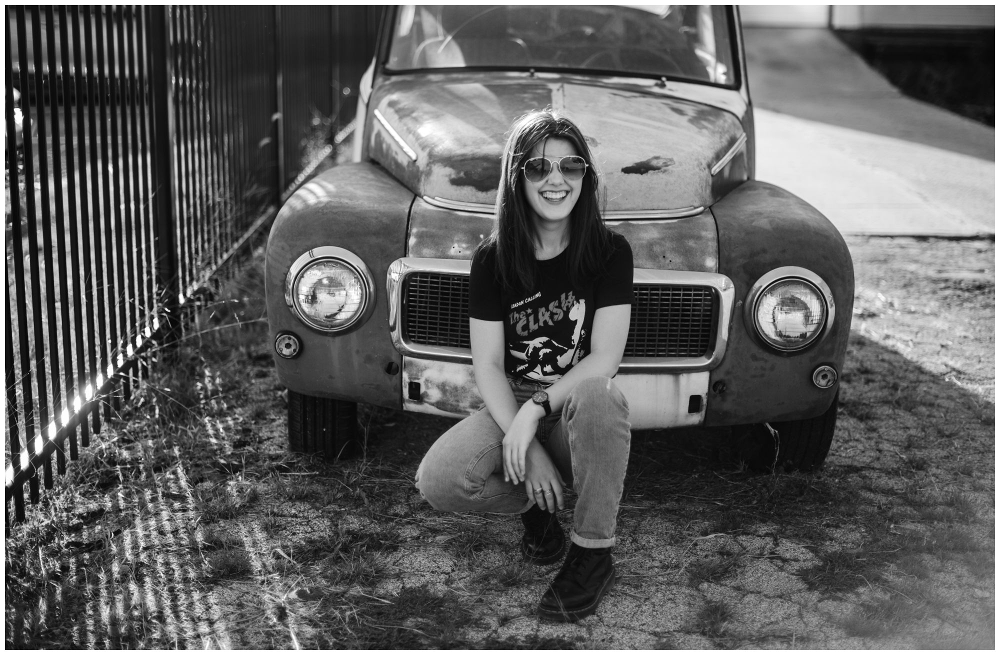 Claire's KC senior session, West bottoms vintage shoot