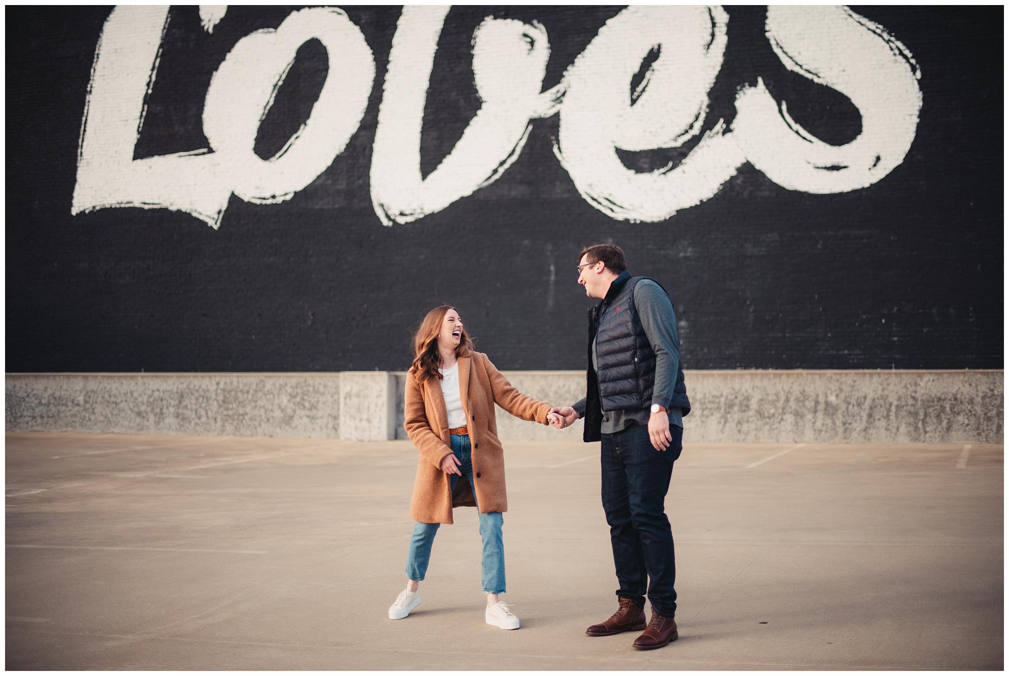 KC crossroads engagement session