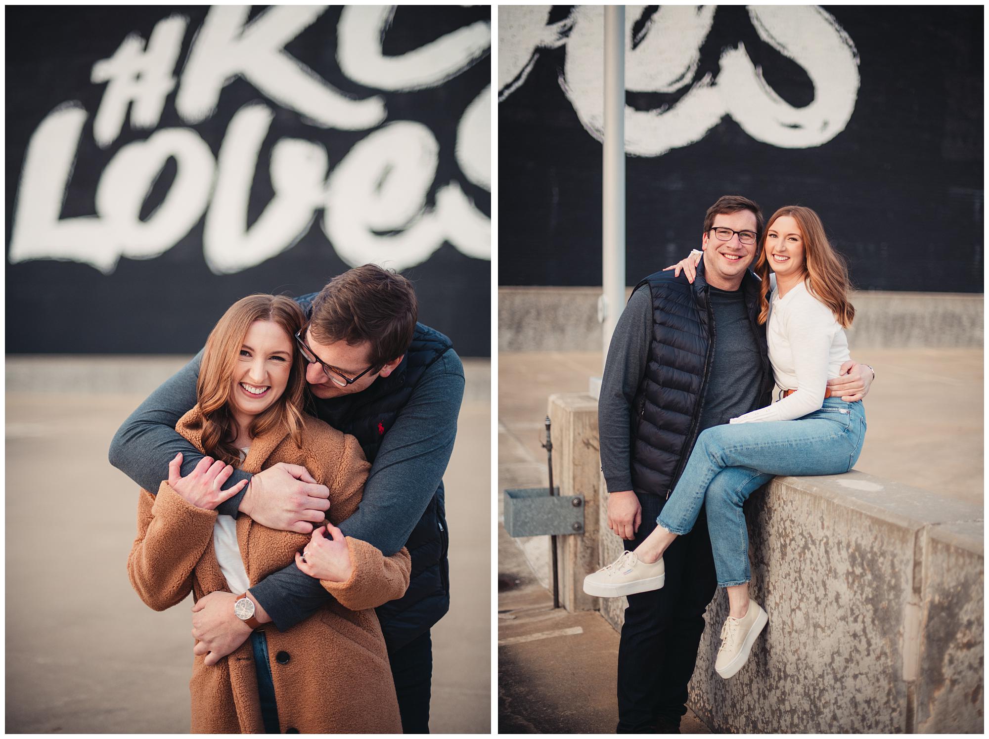 KC crossroads engagement session