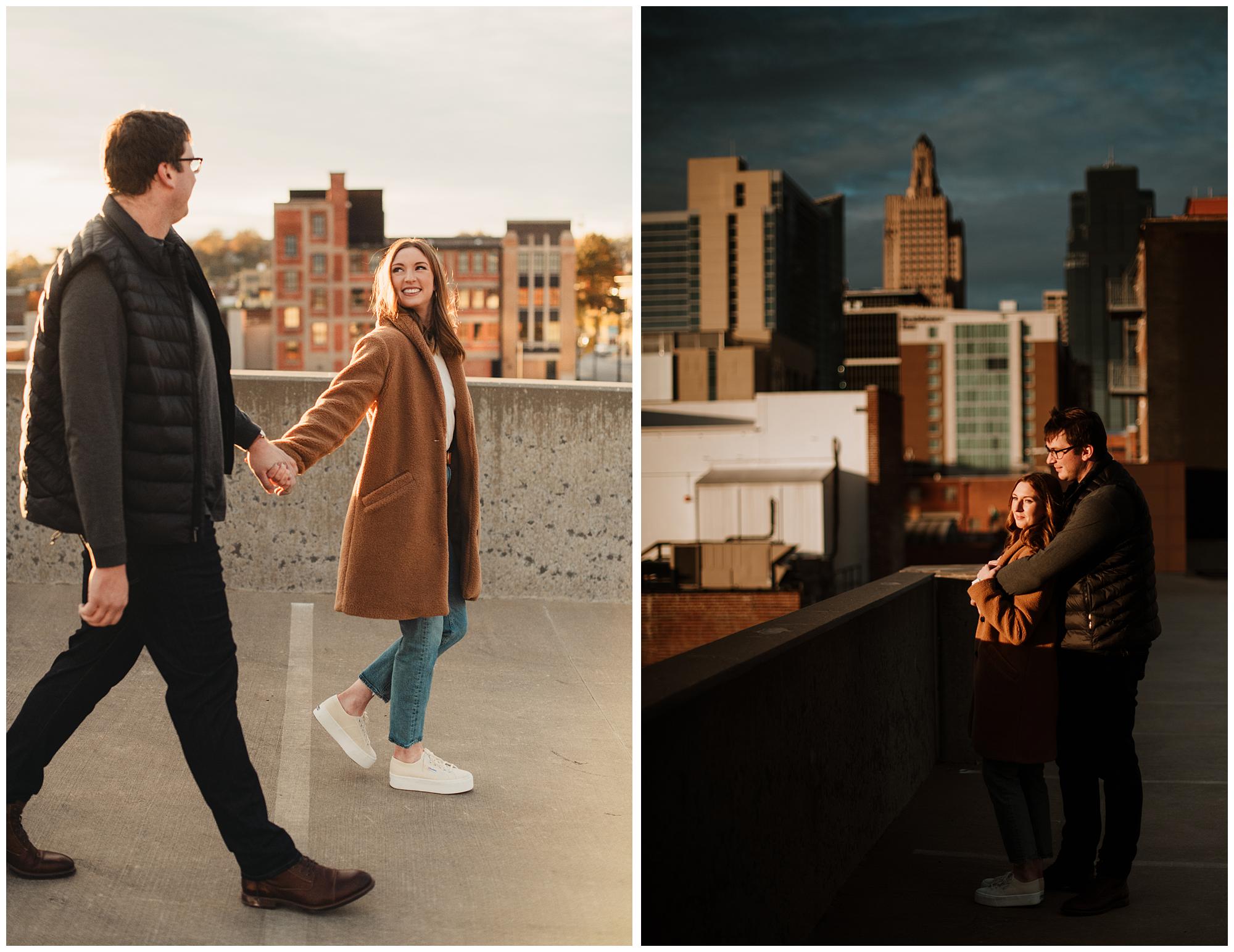 KC crossroads engagement session