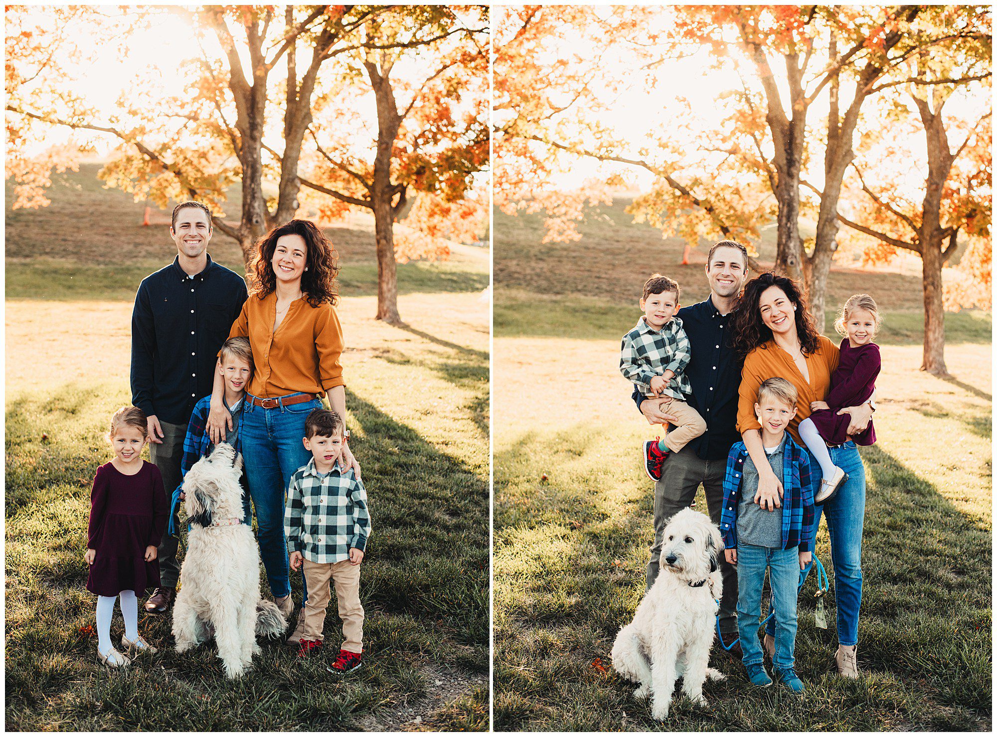 Documentary style family photography session at Meadowbrook Park in Kansas, capturing relationships and connections with each other.