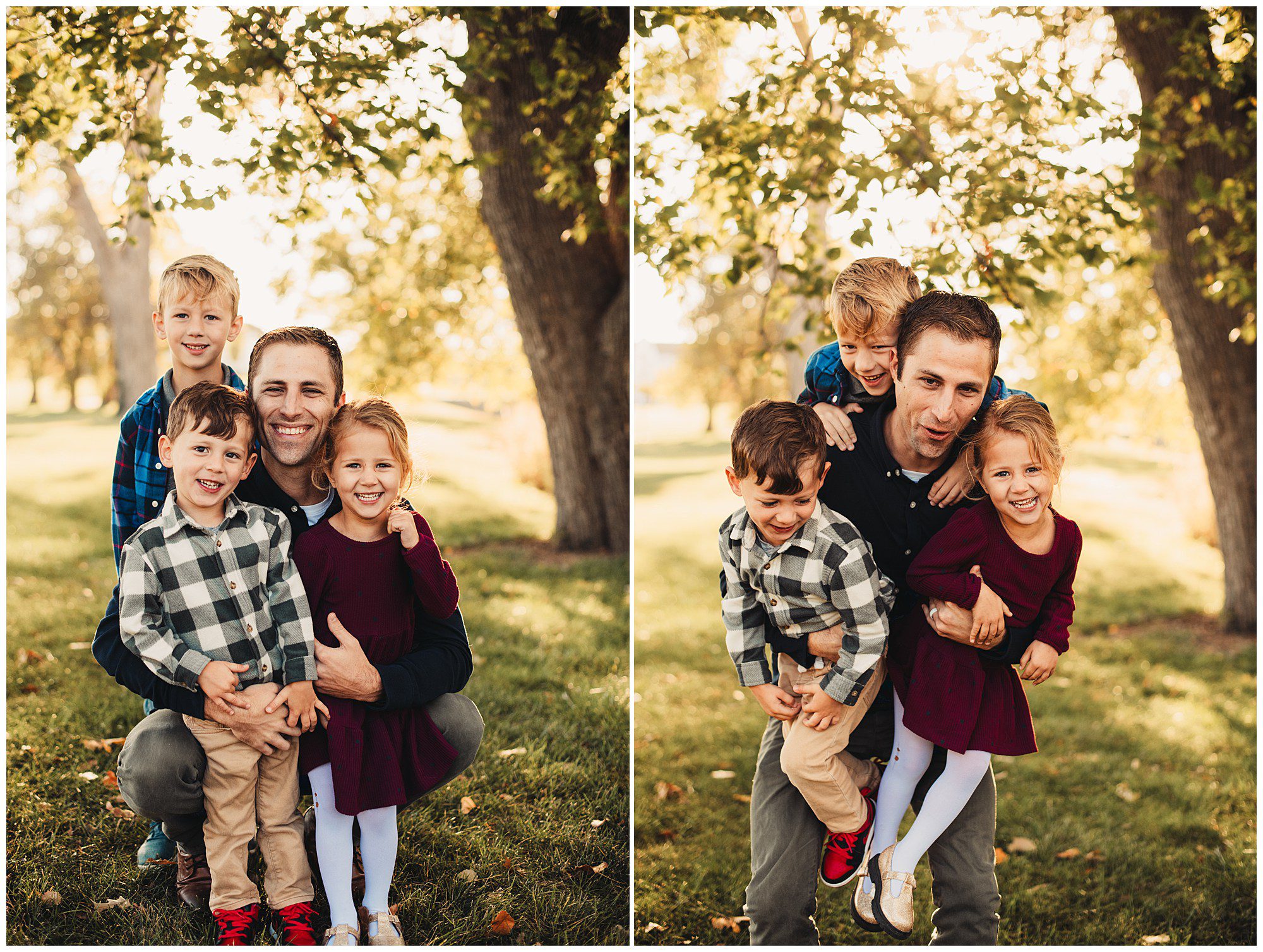 Documentary style family photography session at Meadowbrook Park in Kansas, capturing relationships and connections with each other.