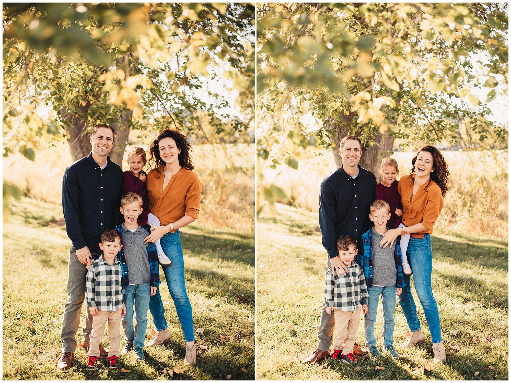 Documentary style family photography session at Meadowbrook Park in Kansas, capturing relationships and connections with each other.