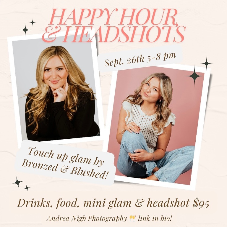 Headshot and Happy hour event in Leawood Kansas