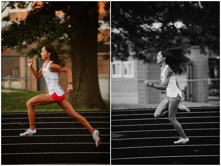 Track Star running on the track