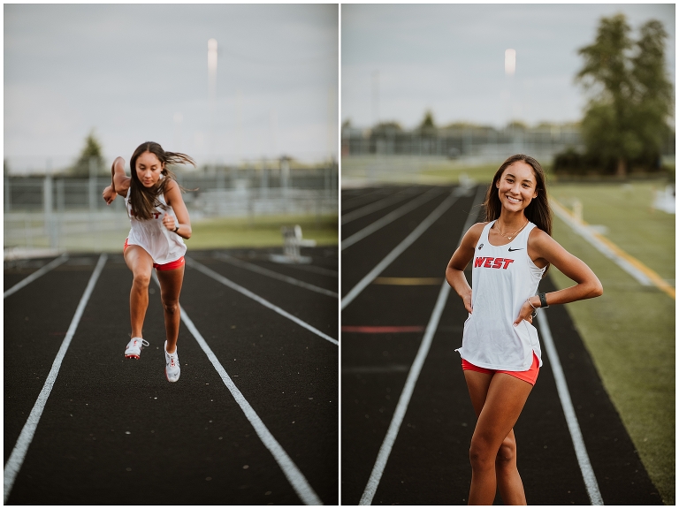 Blue Valley West High School track star