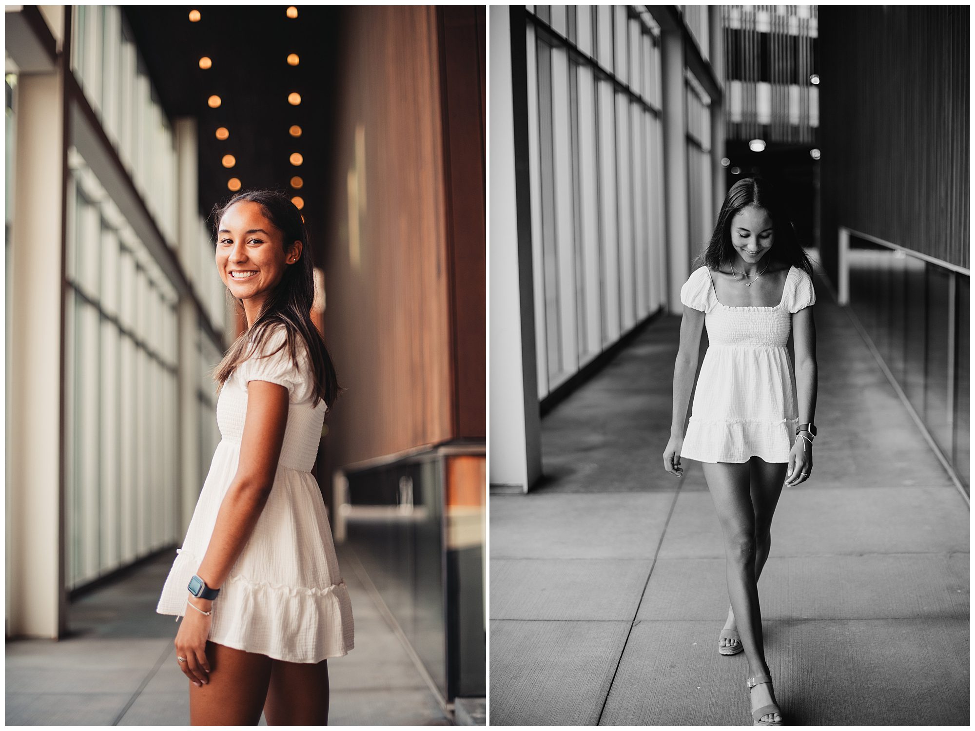 Senior session at AMC corporate office in Leawood Kansas