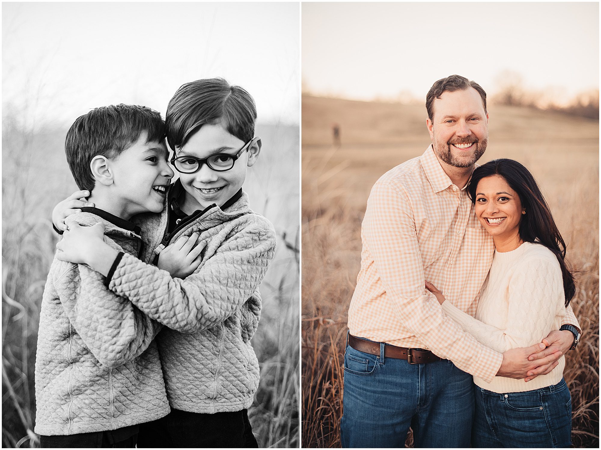 Family photography session at Meadowbrook park in Prairie Village