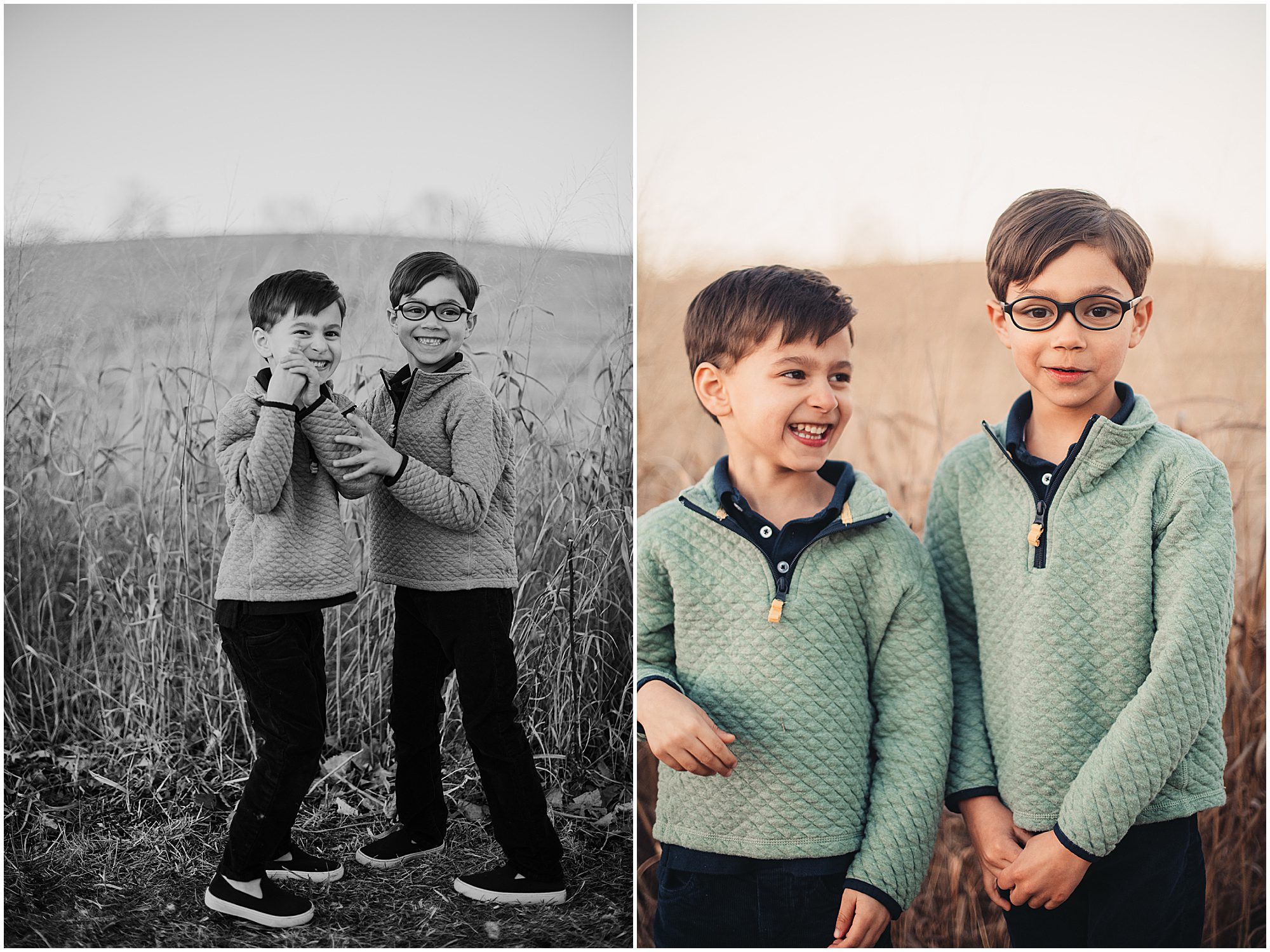 Family photography session at Meadowbrook park in Prairie Village
