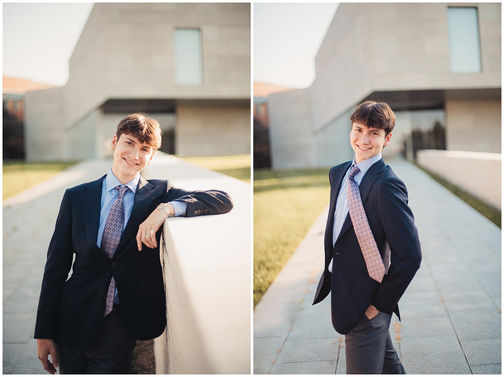 KC senior session at Nerman Museum of Art