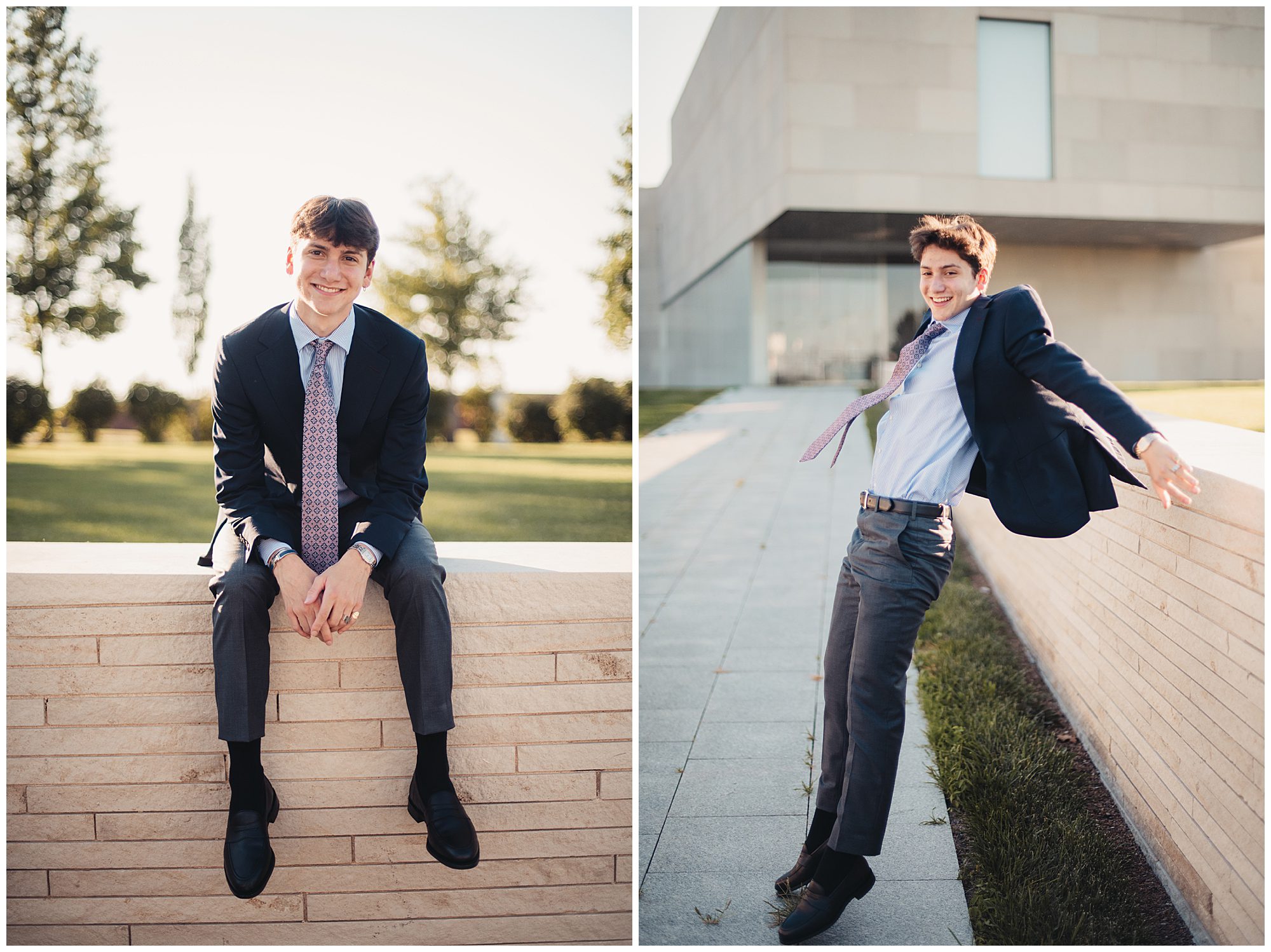 KC senior session at Nerman Museum of Art