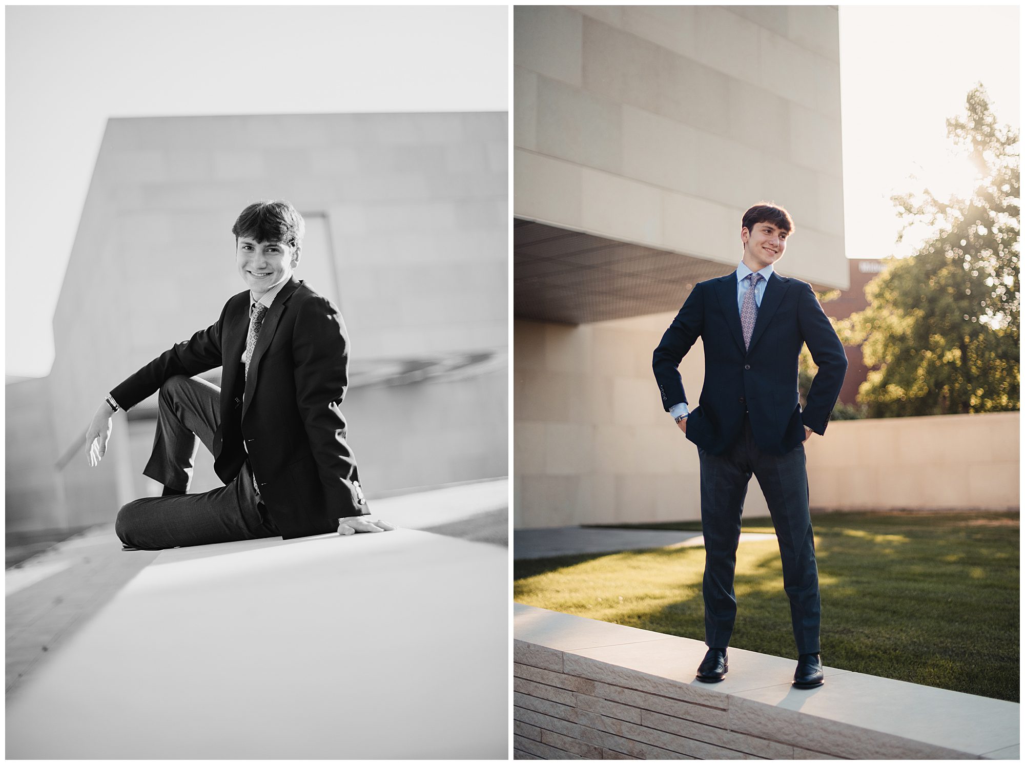 KC senior session at Nerman Museum of Art