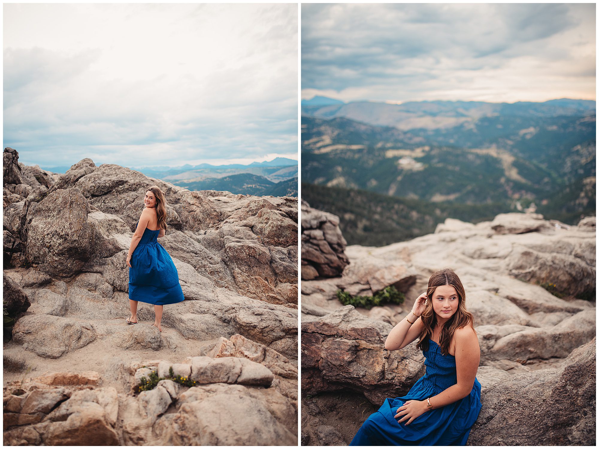 Senior pictures in the wildflowers of Boulder, Colorado.
