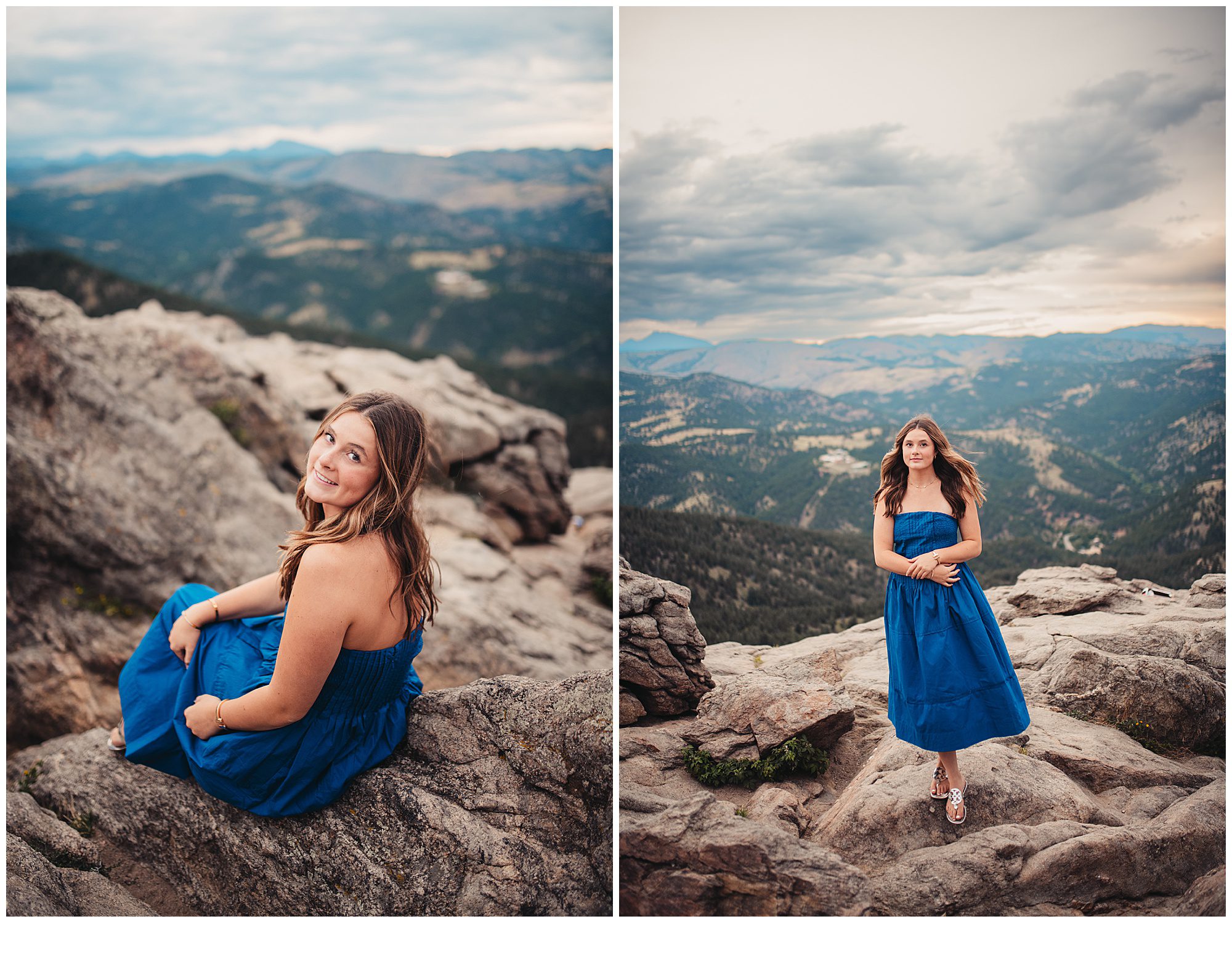 Senior pictures in the wildflowers of Boulder, Colorado.