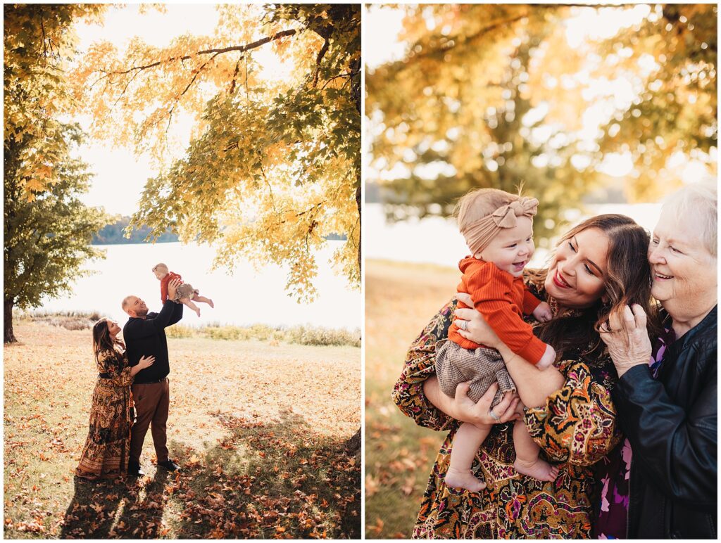 Fall family photos at Shawnee Mission Park
