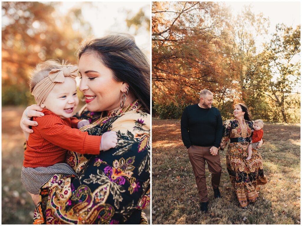 Fall family photos at Shawnee Mission Park