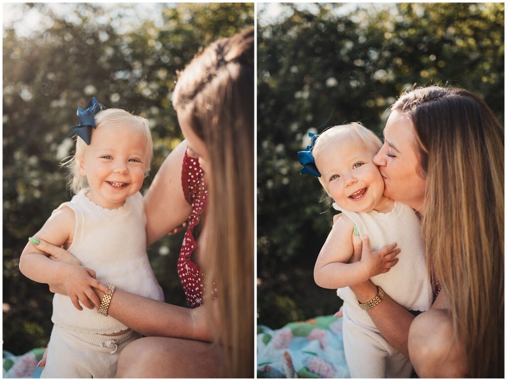 Mother and daughter portrait at Loose Park